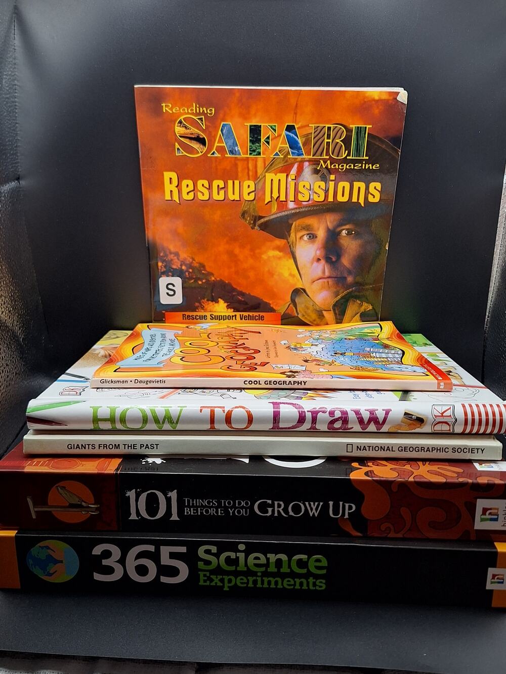 Kids Activity Science Book Lot 6 Homeschool 365 Experiments How to Draw Art